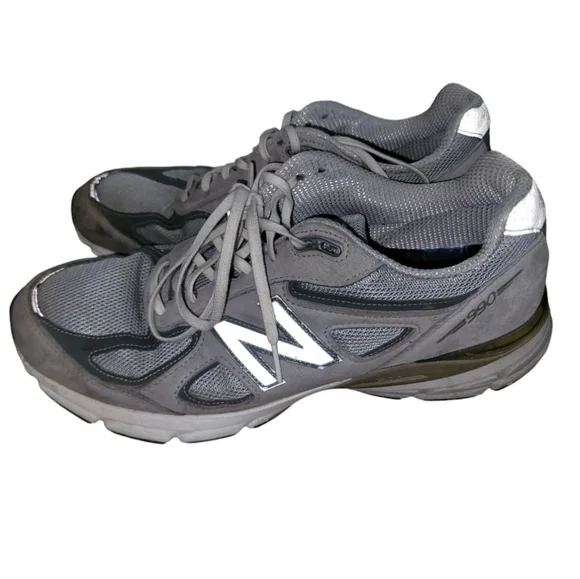 New Balance 990v4 Gray Made In USA Shoes Sneakers Men’s Size 12 - Picture 2 of 8